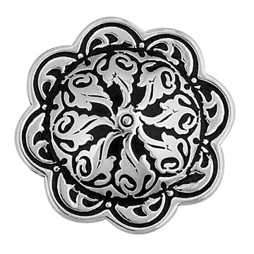 Jeremiah Watt Accented Floral Concho with Wood Screw